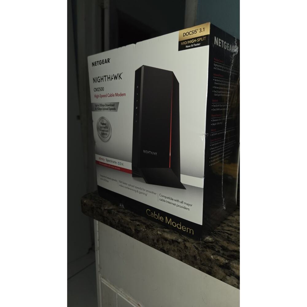 NETGEAR Nighthawk CM2500 DOCSIS 3.1 Mid/High-Split Cable Modem - Picture 2 of 3